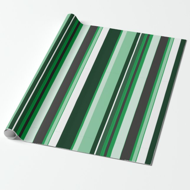 Effective Contemporary Diagonal Stripes Wrapping Paper (Unrolled)