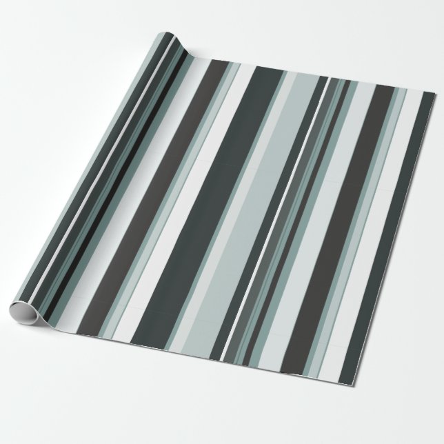 Effective Contemporary Diagonal Stripes Wrapping Paper (Unrolled)