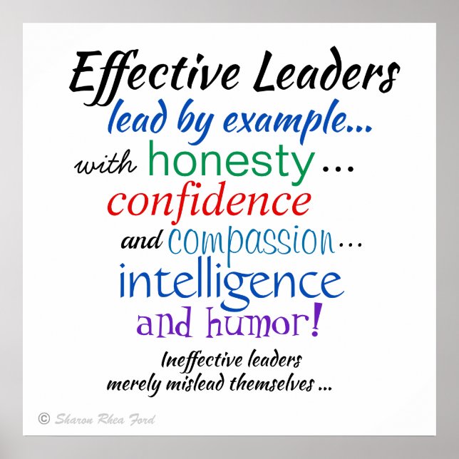 Effective Leaders' Character Traits by SRF Poster (Front)