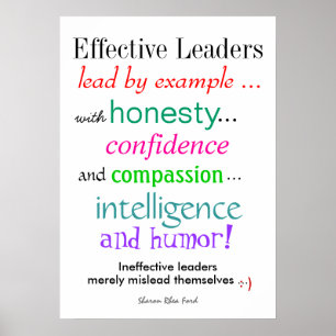 Effective Leaders Poster - Humor