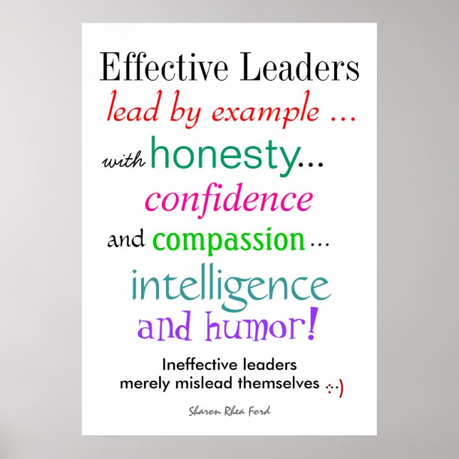 Effective Leaders Poster - Humor (Front)