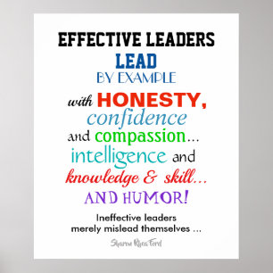 Effective Leaders Poster - Humor