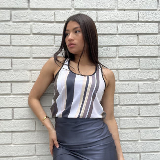 Effective Sandy Contemporary Stripes Tank Top