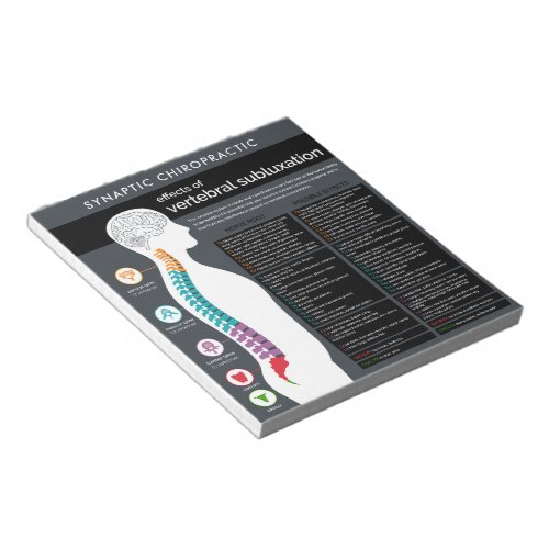 Effects of Vertebral Subluxation Chart Handouts Notepad