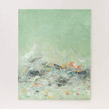 Effervesce - green minimalist abstract art