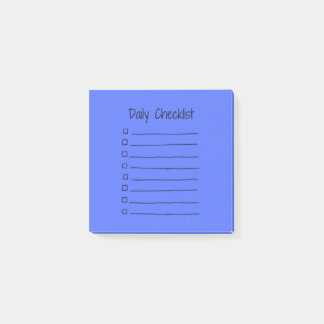 Efficient Daily Checklist Post-It Notes (Blue)