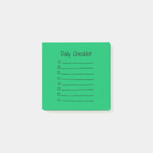 Efficient Daily Checklist Post-It Notes (green)