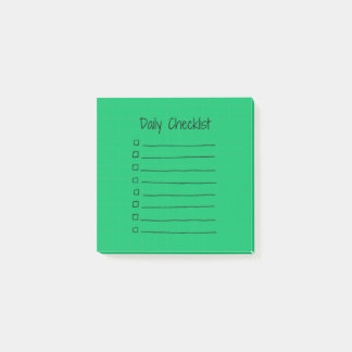 Efficient Daily Checklist Post-It Notes (green)