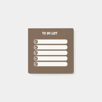Efficient To-Do List Post-It Notes (brown)