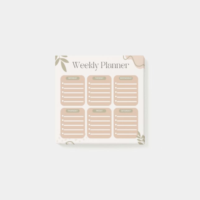 Efficient Weekly Planner Notes (Front)