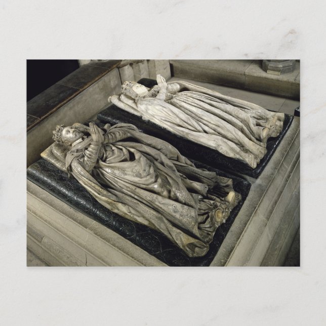 Effigies of Henri II  and Catherine de Medici Postcard (Front)