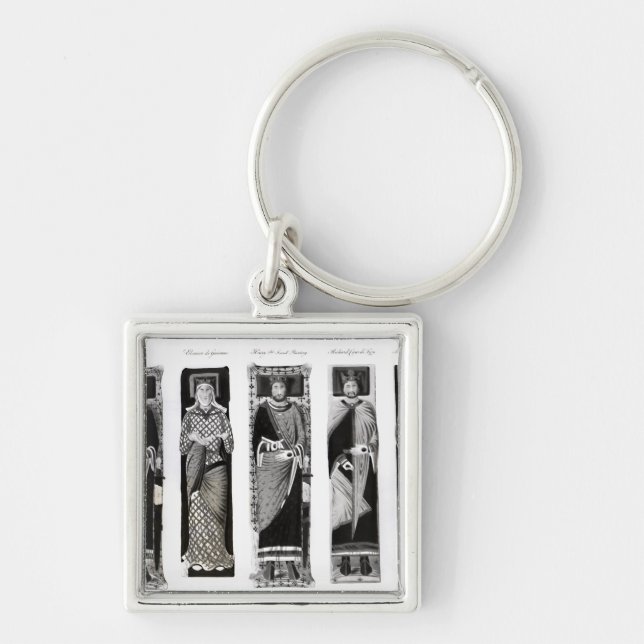 Effigies of Henry II  Eleanor of Aquitaine Keychain (Front)
