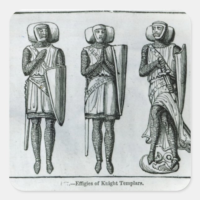 Effigies of Knight Templars Square Sticker (Front)