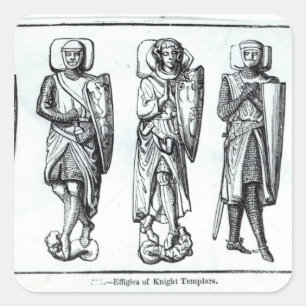 Effigies of Knights Templars Square Sticker