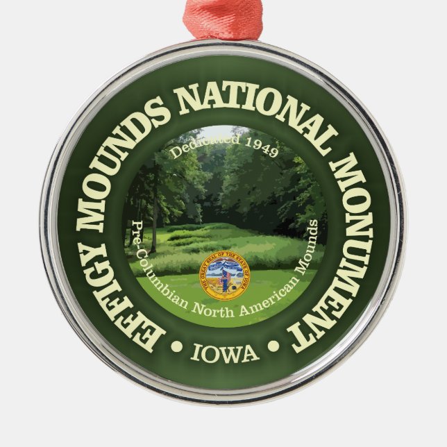 Effigy Mounds (NM) Metal Ornament (Front)
