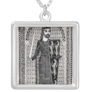 Effigy of Geoffrey Plantagenet Silver Plated Necklace