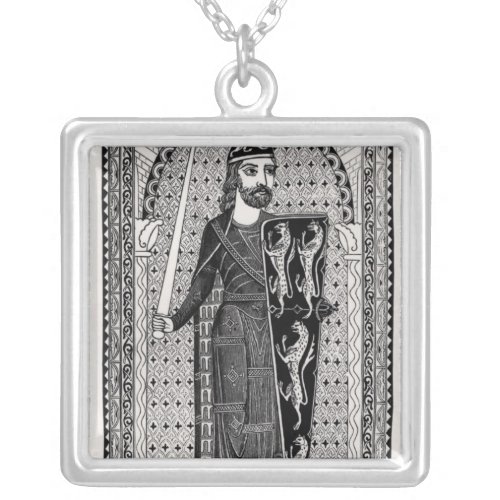 Effigy of Geoffrey Plantagenet Silver Plated Necklace