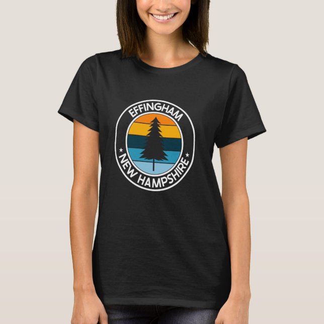 Effingham New Hampshire NH USA City Pride Retro Su T-Shirt (Front)