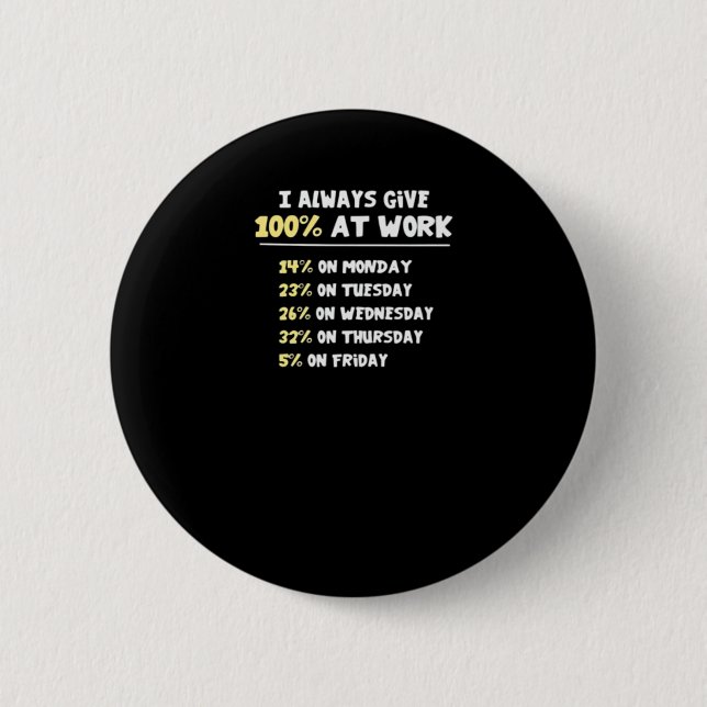Effort At Work Essential - Hardly Working Button (Front)