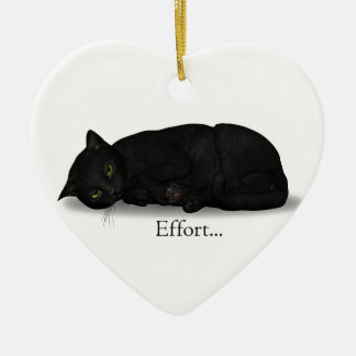 Effort Cat Ceramic Ornament