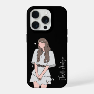 Effortless beauty Girl Customizable iPhone 15 Pro Case