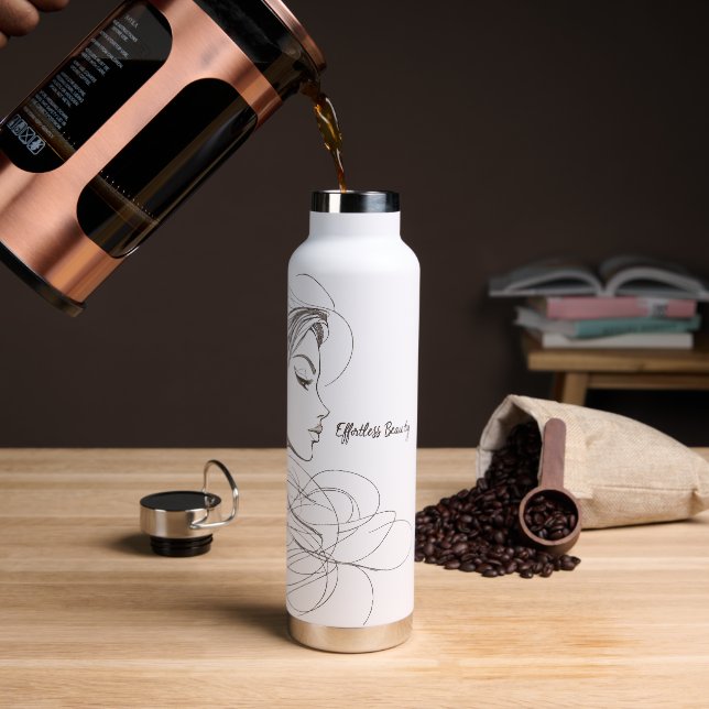 💇 ‍ ♀️ Effortless Beauty 🌬️ Water Bottle (Coffee)