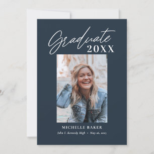 Effortless Charm Editable Color Graduation Invitat Invitation