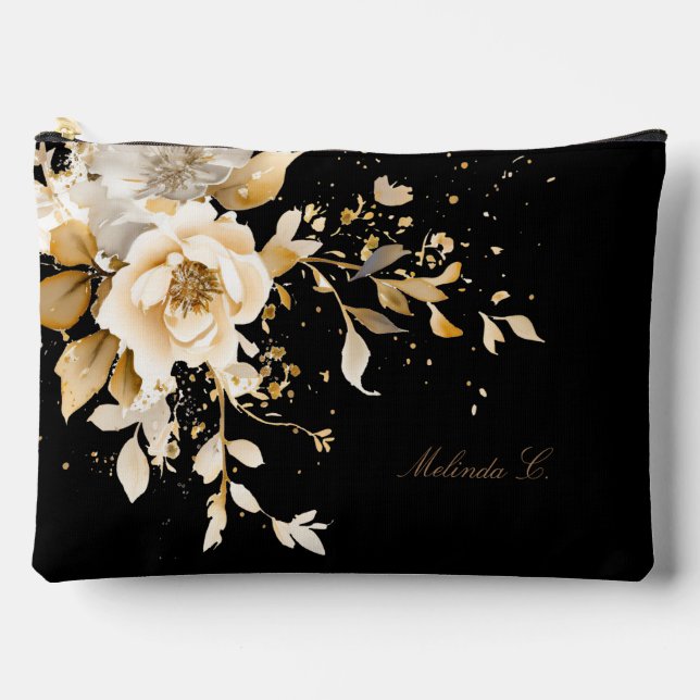 Effortless Elegance Floral Make-Up Bag (Front)