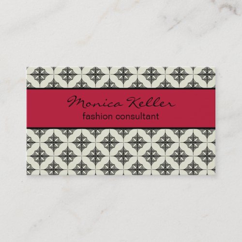 Effortlessly Stylish Business Card, Magenta