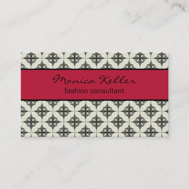 Effortlessly Stylish Business Card, Magenta Card (Front)