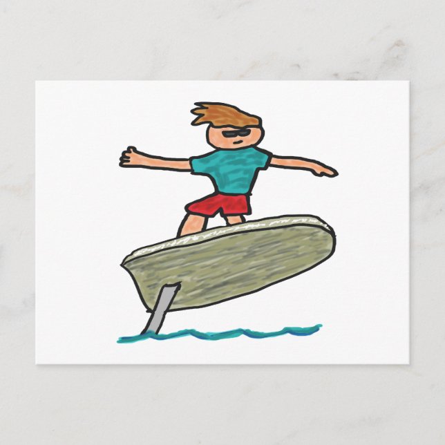 eFoil Surfing Postcard (Front)