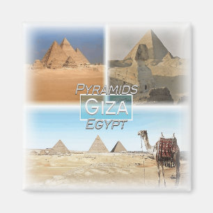 EG0063 Africa, Egypt, Cairo, Giza pyramid, Fridge Magnet