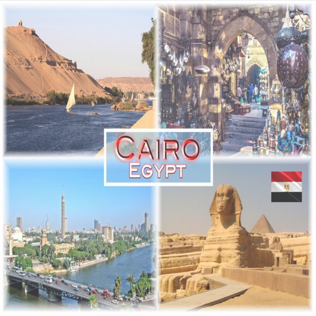 EG Cairo - River Nile - Khan el Khalili - Sticker (Front)
