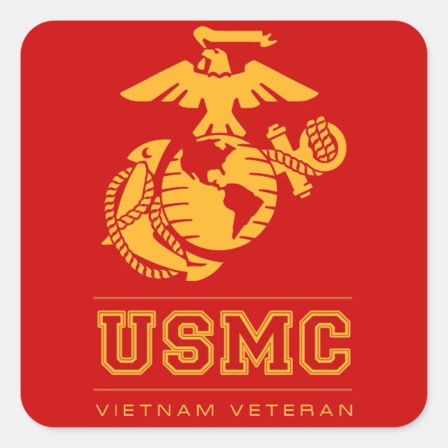 EGA Vietnam Veteran Square Sticker (Front)
