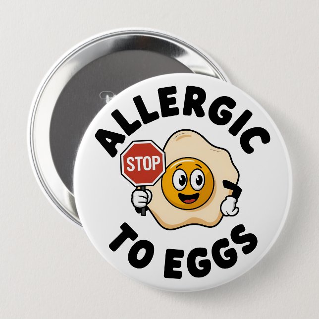 Egg Allergy Alert Button (Front & Back)
