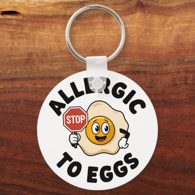Egg Allergy Alert Keychain (Front)