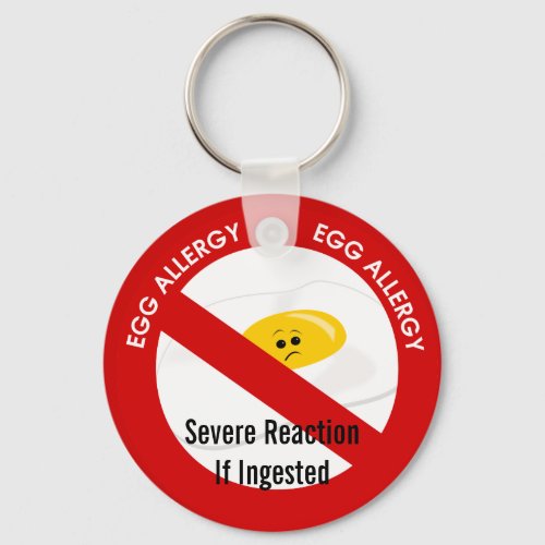 Egg Allergy Alert Keychain