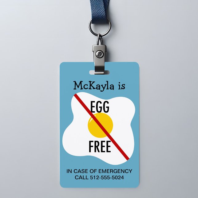 Egg Allergy Awareness Warning Badge (Creator Uploaded)