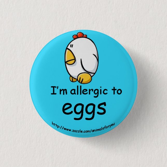 Egg Allergy Button (Front)