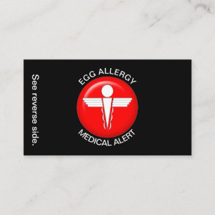 Egg Allergy Medical Alert Card