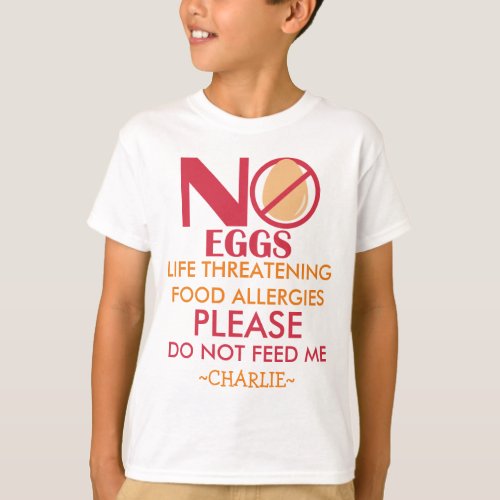 Egg Allergy Shirt Do not feed me T_Shirt