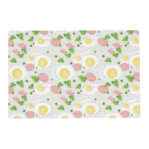 Egg and Sausage Pattern Placemat