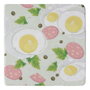 Egg and Sausage Pattern Trivet