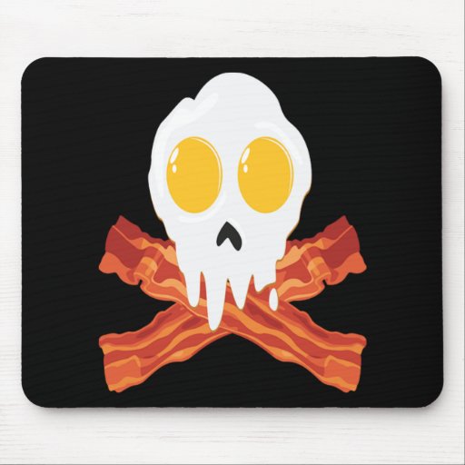 Egg Bacon And Skull Breakfast Foodgasm Gift Mouse Pad