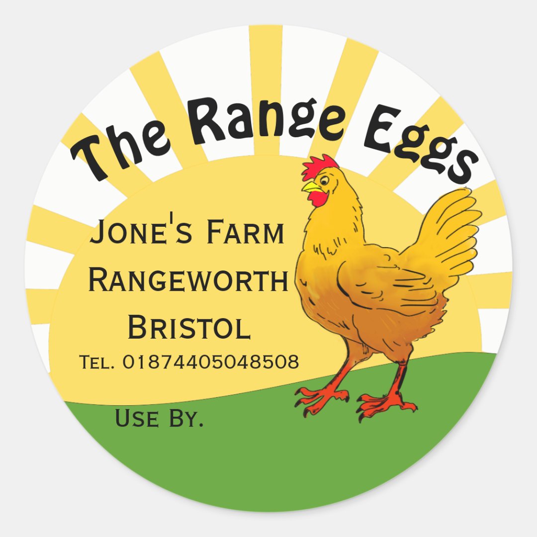 egg box Label free range customise Zazzle