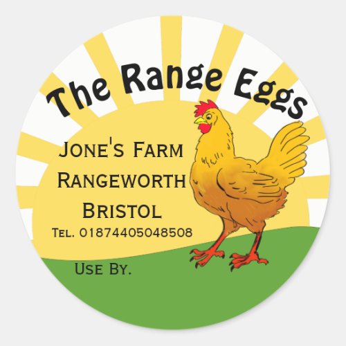 egg box Label  free range customise