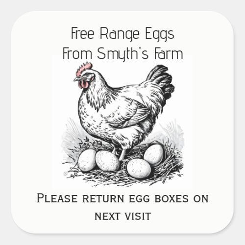 Egg box Label  free range farmers market