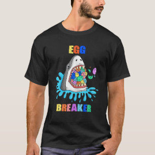 Egg Breaker Shark Easter Funny Boys Girls Kids T-Shirt