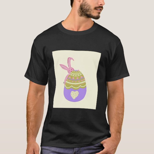 Egg Bunny Rabbit Easter T-Shirt (Front)