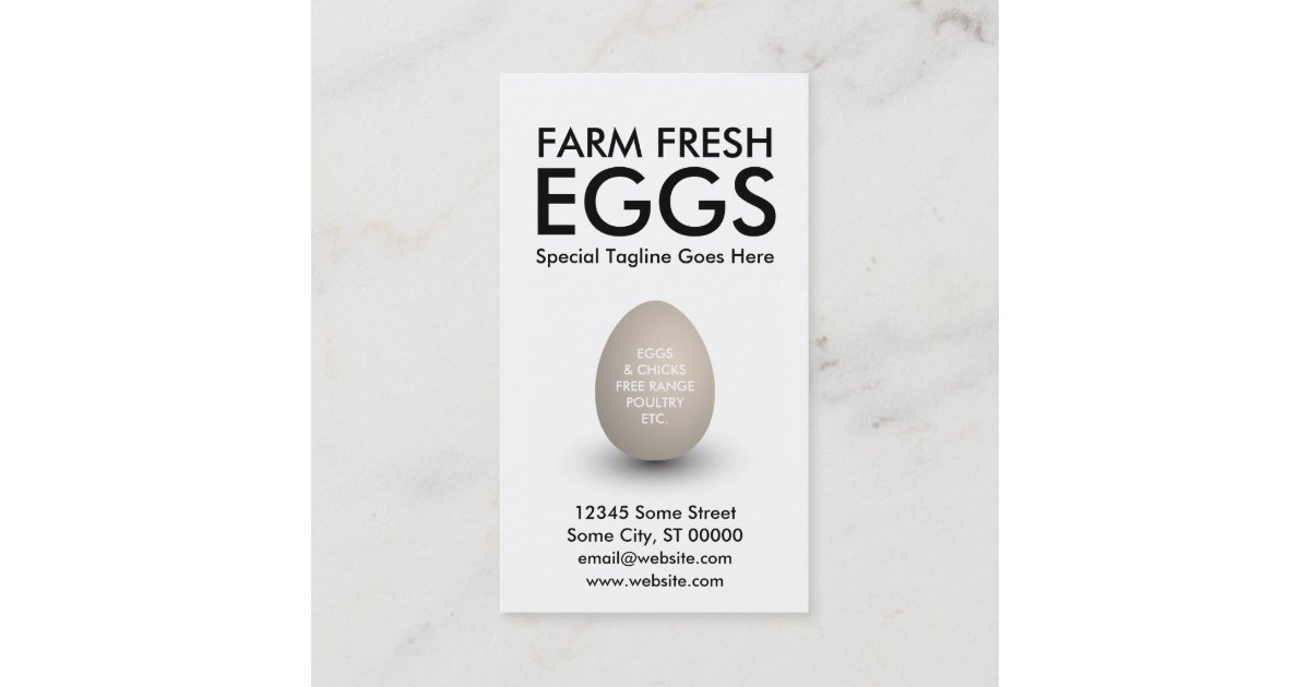 egg business card Zazzle